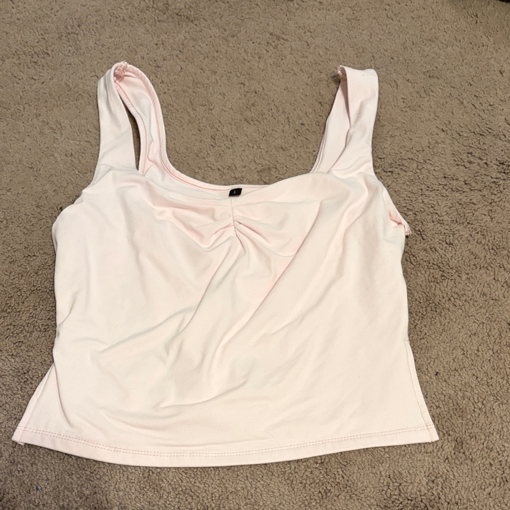 Elegant Light Pink Tank Top